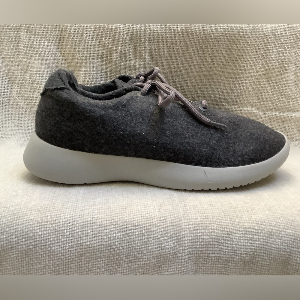 Time and Tru Gray Lace-Up Sneakers Shoes-Wool Like Fabric-Memory Foam-9M-NWT - Picture 3 of 14